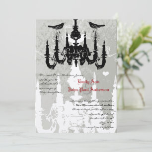 Convite de Casamento de Pássaros Amor Lustre