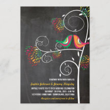 Convite de casamento De Pássaros Com Amor De Verão