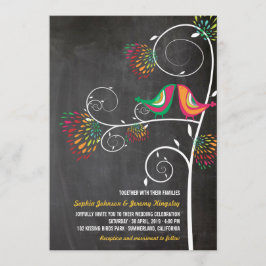 Convite de casamento De Pássaros Com Amor De Verão