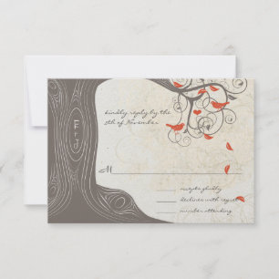 Convite de Casamento de Pássaros de Amor com Redem