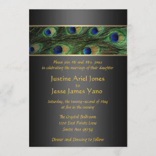 Convite de Casamento de Peacock