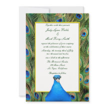 Convite de Casamento de Peacock
