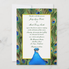 Convite de Casamento de Peacock