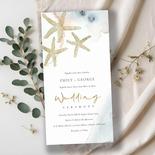 CONVITE DE CASAMENTO DE PEIXE AZUL-ESCURO Dourado (Criador carregado)