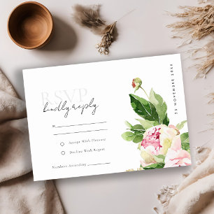 CONVITE DE CASAMENTO DE PEÔNIA FLORAL PINK BLUSH E