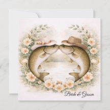 Convite de Casamento de Pesca no Texas Chapéu de C