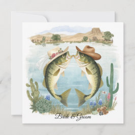 Convite de Casamento de Pesca no Texas Chapéu de C
