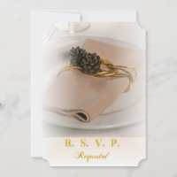 Convite de Casamento de Pinha e Guardanapo