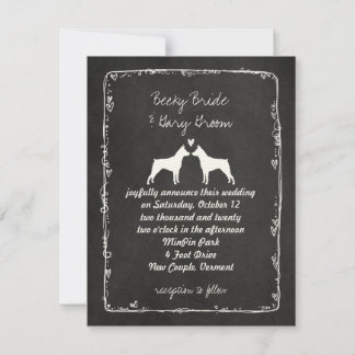 Convite de Casamento de Pinscher Miniatura