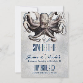 Convite de casamento de polvo vintage para salvar