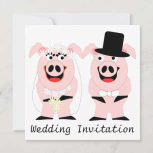 Convite De Casamento De Porcos