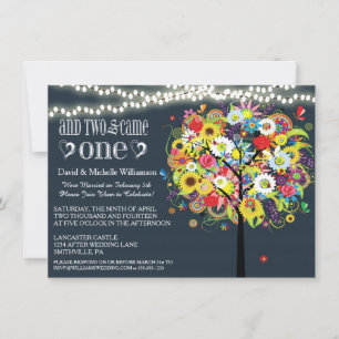 Convite de casamento de Posto de Árvore Whimsical