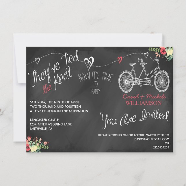 Convite de casamento de Posto de quadro de repolho (Frente)