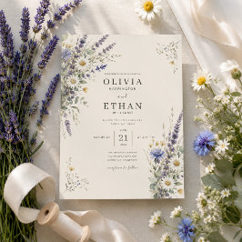 Convite de Casamento de Prado de Flores Silvestres