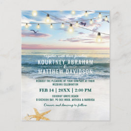 Convite de Casamento de Praia com Estrela-do-Mar T