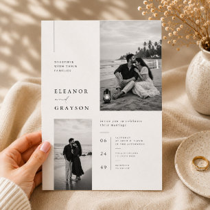 Convite de Casamento de Praia Minimalista Elegante