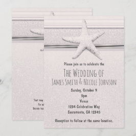 Convite de Casamento de Praia Starfish Clássico Br