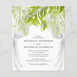 Convite de Casamento de Praia Tropical Econômico