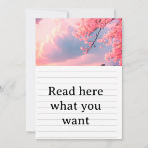 Convite de Casamento de Primavera com Flor de Cere