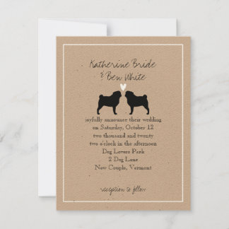 Convite de Casamento de Pug