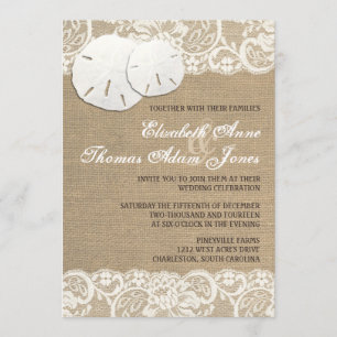 Convite De Casamento De Quebra De Arame De Praia