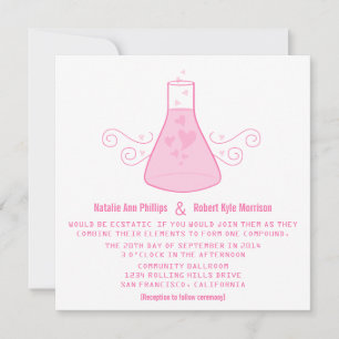 Convite de casamento de Química Rosa