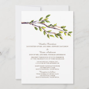 Convite de casamento de Ramificações Brutas