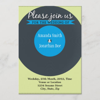 Convite De Casamento De Registros De Vintagem