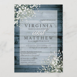 CONVITE DE CASAMENTO DE RESPIRAÇÃO DO BEBÊ RÚSTICO