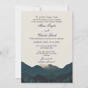 Convite de Casamento de Retiro na Montanha