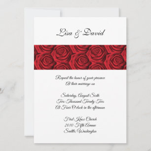 Convite de Casamento de rosa vermelha