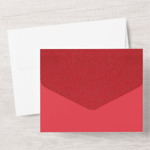 Convite de casamento de ruído vermelho dobrado - p