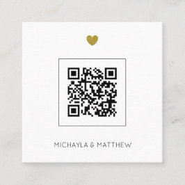 Convite de Casamento de Sage com Código QR Minimal