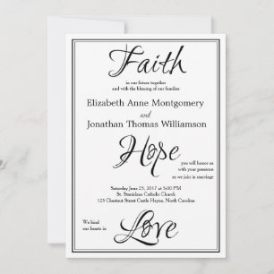 Convite De Casamento De Script De Amor De Fé Espe