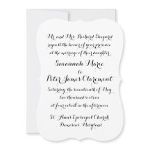 Convite De Casamento De Script De Caligrafia