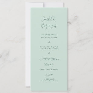 Convite de casamento de script, Design de sábio mí