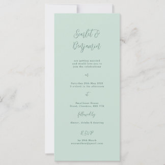 Convite de casamento de script, Design de sábio mí
