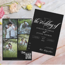 Convite de casamento de script mínimo