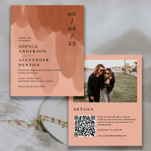 Convite de casamento de Site QR de Fotografia de T