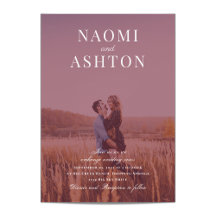 Convite de Casamento de Sobreposição Bruto