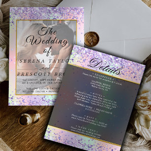 Convite De Casamento De Sobreposição De Vellum Gli