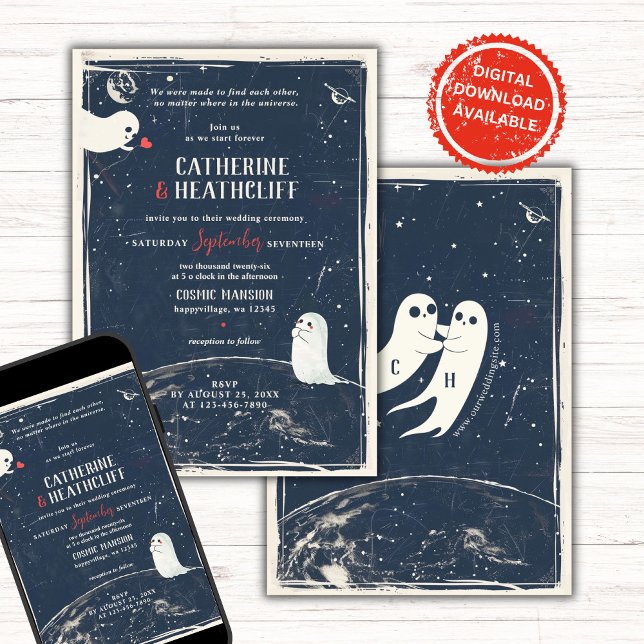 Convite De Casamento De Soulmates Cósmicos (Criador carregado)