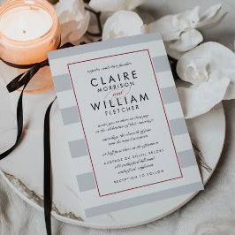 Convite de Casamento de Stripe Metro | Aromas