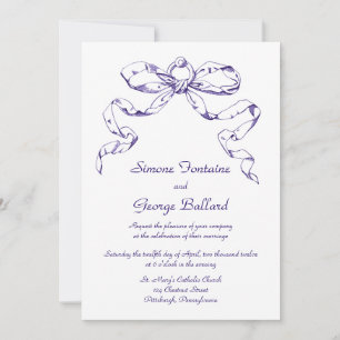 Convite de Casamento de Swag Arco Azul