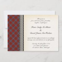 Convite De Casamento De Tartan
