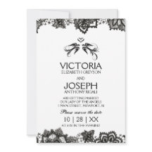 Convite de casamento de tatuagem ~ Pássaros Pretos