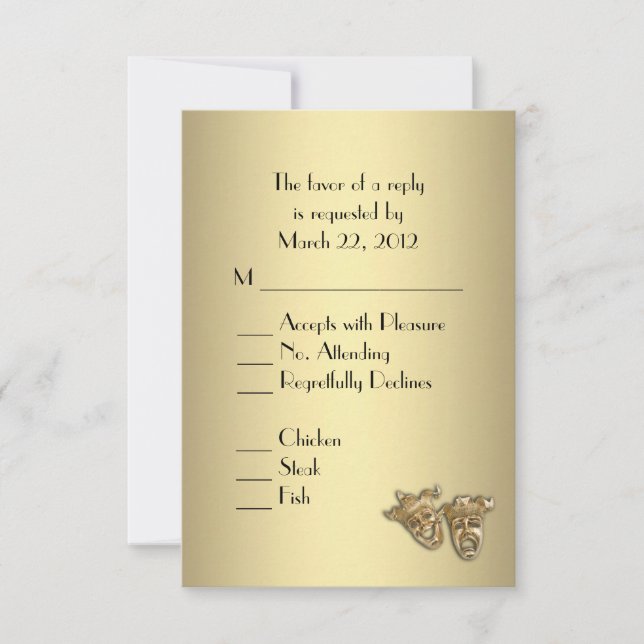 Convite de Casamento de Teatro (Frente)