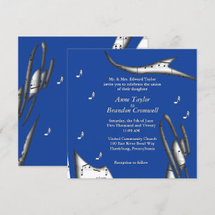 Convite De Casamento De Tema De Música Abstrato A