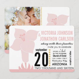 Convite de casamento de Tipografia Art Deco Lily M