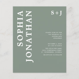 Convite de casamento de Tipografia Bold All in One